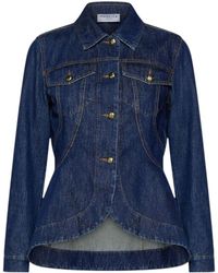 Marella - Button-Front Denim Jacket - Lyst