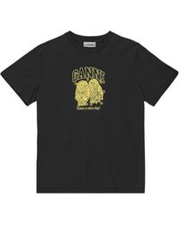Ganni - T-Shirt Owls - Lyst