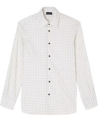 Emporio Armani - Logo-Print Long-Sleeve Shirt - Lyst