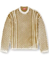 DIESEL - K-Moise Reverse-Print Cable Knit Jumper - Lyst