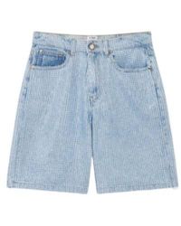 CASABLANCA - Crystal Embellished Denim Shorts - Lyst