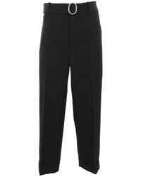 Jil Sander - Straight-Leg Pleat-Detailed Belted Trousers - Lyst
