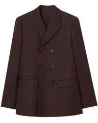 Burberry - Striped Double-Breasted Tailored Blazer - Lyst