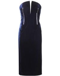 Tom Ford - Velvet Strapless Evening Dress - Lyst