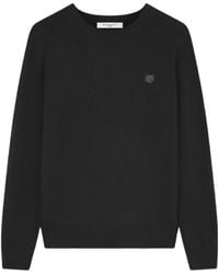 Maison Kitsuné - Maison Kitsuné Fox Embroidered Knitted Jumper - Lyst