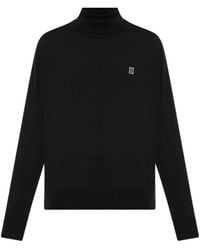 Balmain - Logo Turtleneck Knitted Sweater - Lyst