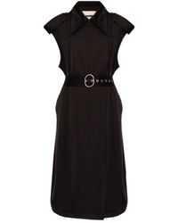 Jil Sander - Sleeveless Belted Trench Coat - Lyst