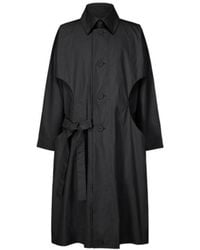 Homme Plissé Issey Miyake - Cavity Belted Buttoned Coat - Lyst