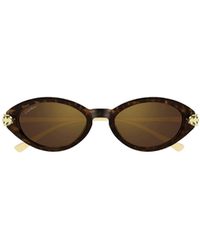 Cartier - Cat Eye Frame Sunglasses - Lyst