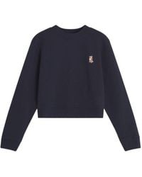 Maison Kitsuné - Maison Kitsuné Lady Fox Cropped Sweatshirt - Lyst
