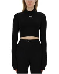 Off-White c/o Virgil Abloh - High Neck Long-Sleeved Top - Lyst