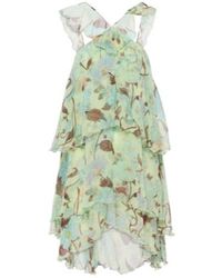 Stella McCartney - Tiered Printed Silk Minidress - Lyst