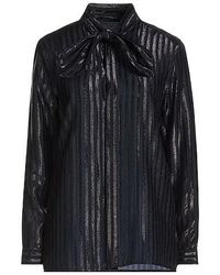 Saint Laurent - Striped Long-Sleeve Shirt - Lyst