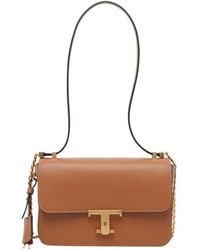 Tod's - Logo Plaque Shoulder Bag - Lyst