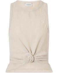 Magda Butrym - Knot-Front Sleeveless Tank Top - Lyst