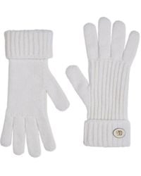 Gucci - Double G Rib-Knit Gloves - Lyst