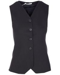 Max Mara - Fornovo V-Neck Button-Up Gilet - Lyst