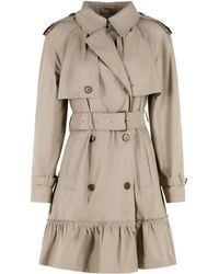Burberry - Short Gabardine Tillydrine Trench Coat - Lyst