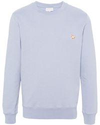 Maison Kitsuné - Maison Kitsuné Chillax Fox Patch Crewneck Sweatshirt - Lyst