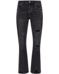 Purple Brand - P004 Distressed Flared Jeans - Lyst