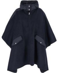 Moncler - Zip-Up Hooded Cape - Lyst