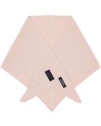 MM6 by Maison Margiela - Triangle Knitted Wool Blend Scarf - Lyst