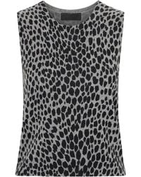 Nili Lotan - Nessa Cheetah Cashmere Sweater Tank - Lyst