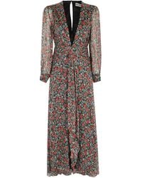 RIXO London - V-Neck Floral Printed Meera Dress - Lyst
