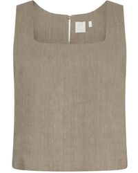 Marella - Stretch Viscose And Linen Top - Lyst