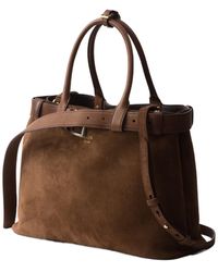 prada-F0324-Buckled-Suede-Tote