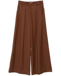 ERMANNO FIRENZE - Pleated Wide-Leg Casual Trousers - Lyst