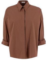 Brunello Cucinelli - Curved Hem Shirt - Lyst