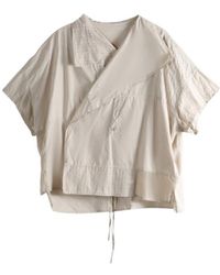 Y's Yohji Yamamoto - Striped Panelled Shirt - Lyst