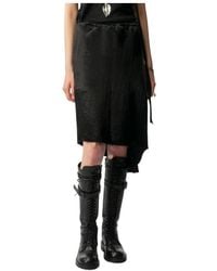 Ann Demeulemeester - Satin Skirt - Lyst