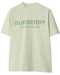 Burberry - Round Neck T-Shirt - Lyst