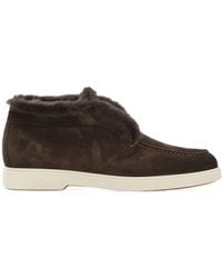 Santoni - Shearling Desert Boots - Lyst
