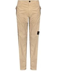 Stone Island - Compass-Badge Tapered Trousers - Lyst