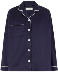 Tekla - Sateen Organic Cotton Pajama Shirt - Lyst
