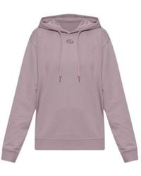 DIESEL - Oval D Logo-Embroidered Drawstring Hoodie - Lyst