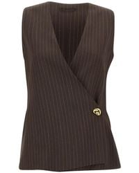 Marella - Ranghi Pinstripe Sleeveless Blazer - Lyst