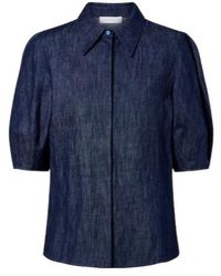Gabriela Hearst - Cotton And Linen Denim Shirt - Lyst