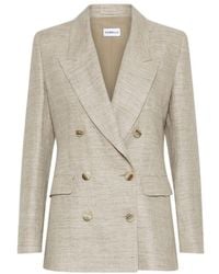 Marella - Double-Breasted Linen Blazer - Lyst