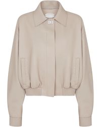 Fendi - Oversized Leather Bomber Jacket - Lyst