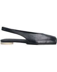 MM6 by Maison Margiela - Square Toe Slingback Flat Shoes - Lyst