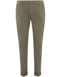 Dondup - Mid-Rise Straight Leg Trousers - Lyst