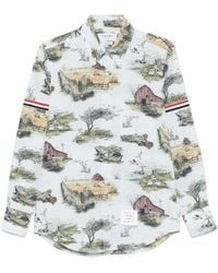 Thom Browne - Graphic-Print Shirt - Lyst