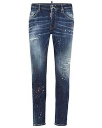 DSquared² - Dark Rinse Wash Cool Guy Distressed Jeans - Lyst