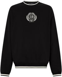 Dolce & Gabbana - Logo Embroidered Crewneck Sweatshirt - Lyst