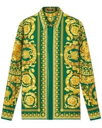 Versace - Baroque Pattern Long Sleeved Shirt - Lyst