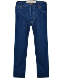 Valentino - Dark Straight-Leg Jeans - Lyst